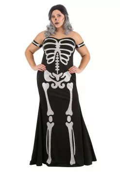 Armada Plus Size High Fashion Skeleton Costume For Women