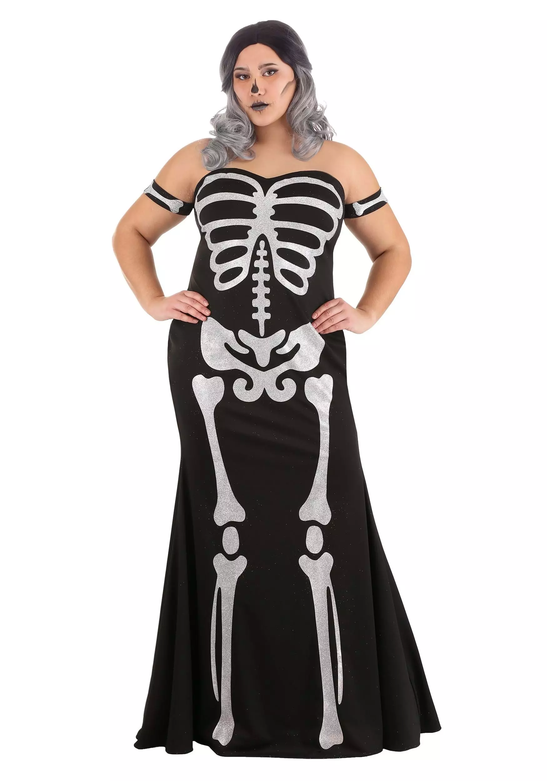 Armada Plus Size High Fashion Skeleton Costume For Women 1 Armada Plus Size High Fashion Skeleton Costume For Women