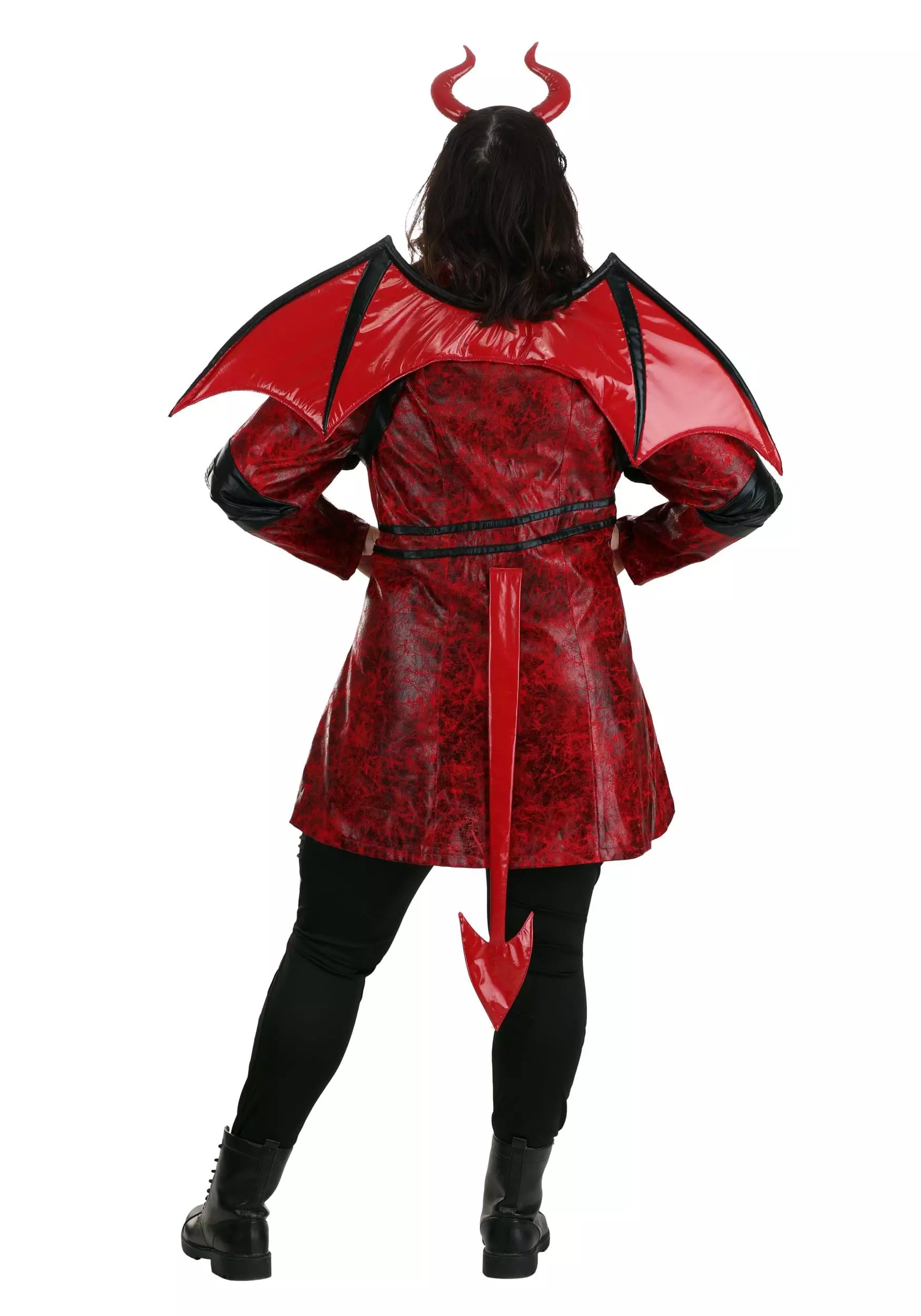 Fun Costumes Plus Size Leather Devil Costume For Women 2 Fun Costumes Plus Size Leather Devil Costume For Women - Image 2