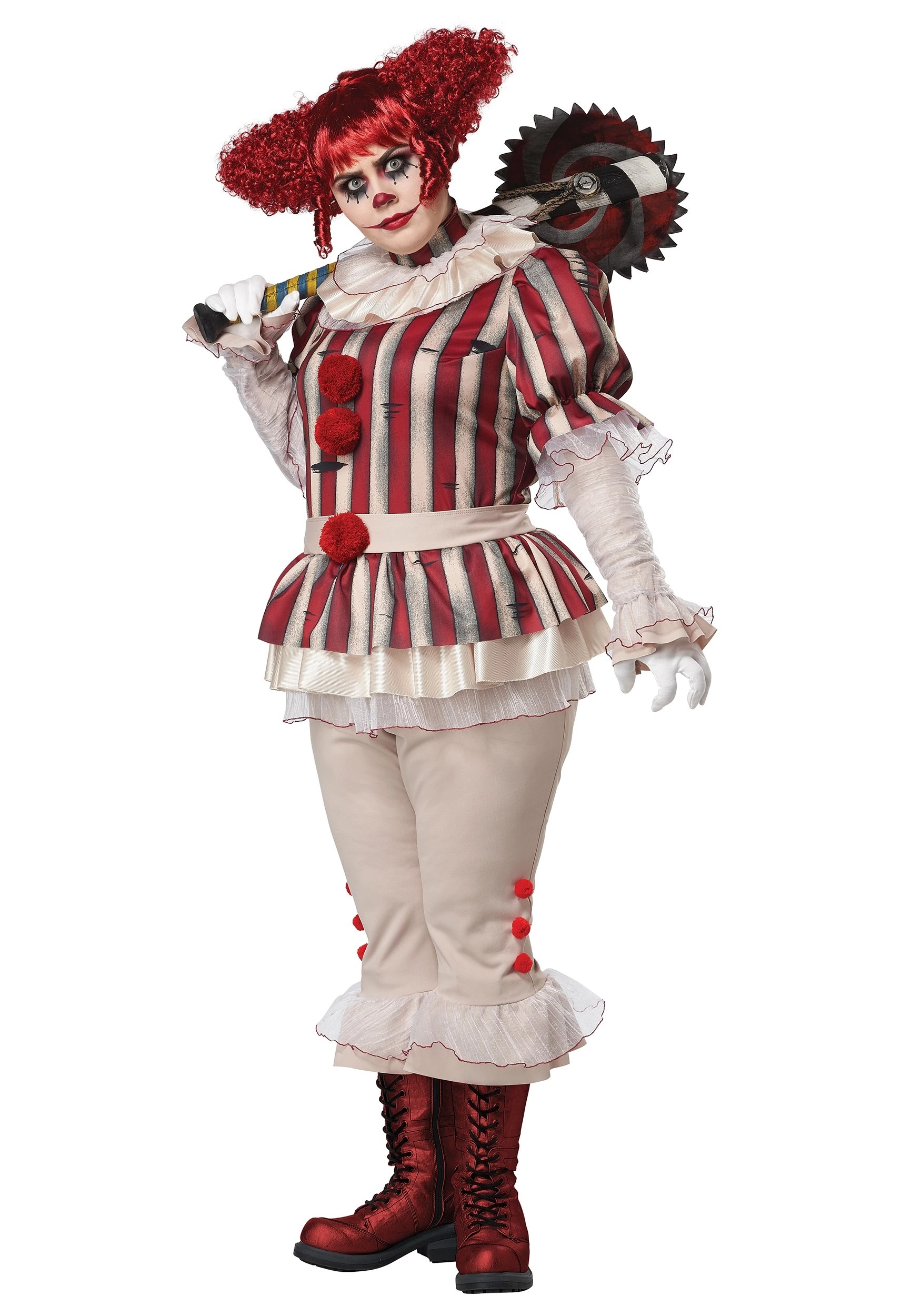California Costume Collection Women's Plus Size Sadistic Clown Costume 1 California Costume Collection Women's Plus Size Sadistic Clown Costume