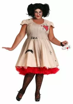 Seeing Red Womens Plus Size Voodoo Doll Costume