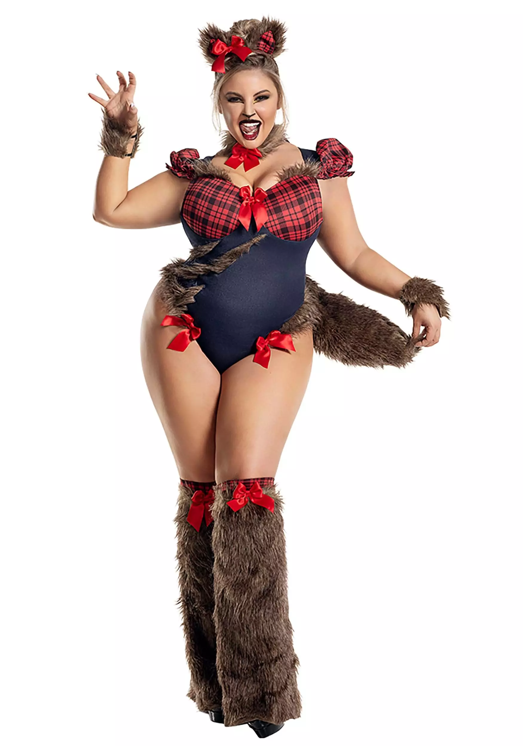 Party King Sexy Werebabe Plus Size Costume For Women 1 Party King Sexy Werebabe Plus Size Costume For Women
