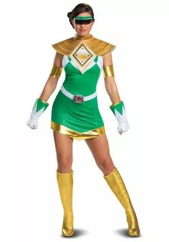 Disguise Women's Power Rangers Deluxe Green Ranger Costume
