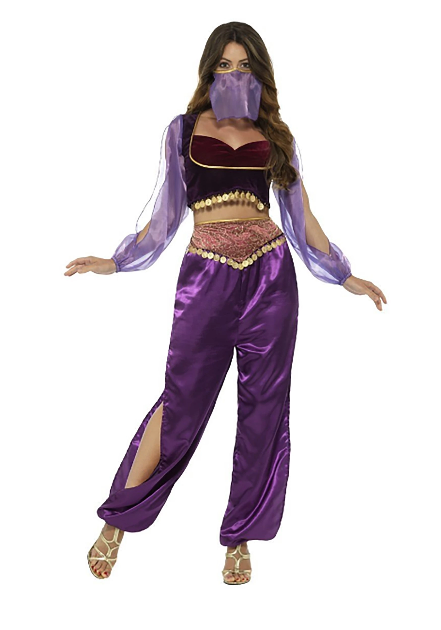 Smiffys Purple Belly Dancer Women's Costume 1 Smiffys Purple Belly Dancer Women's Costume