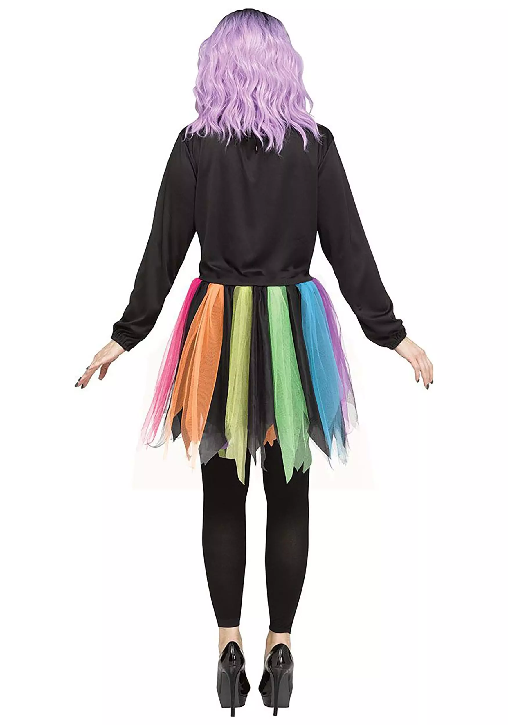 Fun World Rainbow Foil Skeleton Costume For Women 2 Fun World Rainbow Foil Skeleton Costume For Women - Image 2