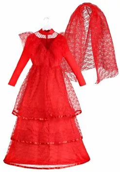 Fun Costumes Red Gothic Wedding Dress Costume 21 Fun Costumes Red Gothic Wedding Dress Costume -Scary Costumes store womens red gothic wedding dress alt 10