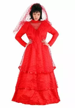 Fun Costumes Red Gothic Wedding Dress Costume 18 Fun Costumes Red Gothic Wedding Dress Costume -Scary Costumes store womens red gothic wedding dress alt 7
