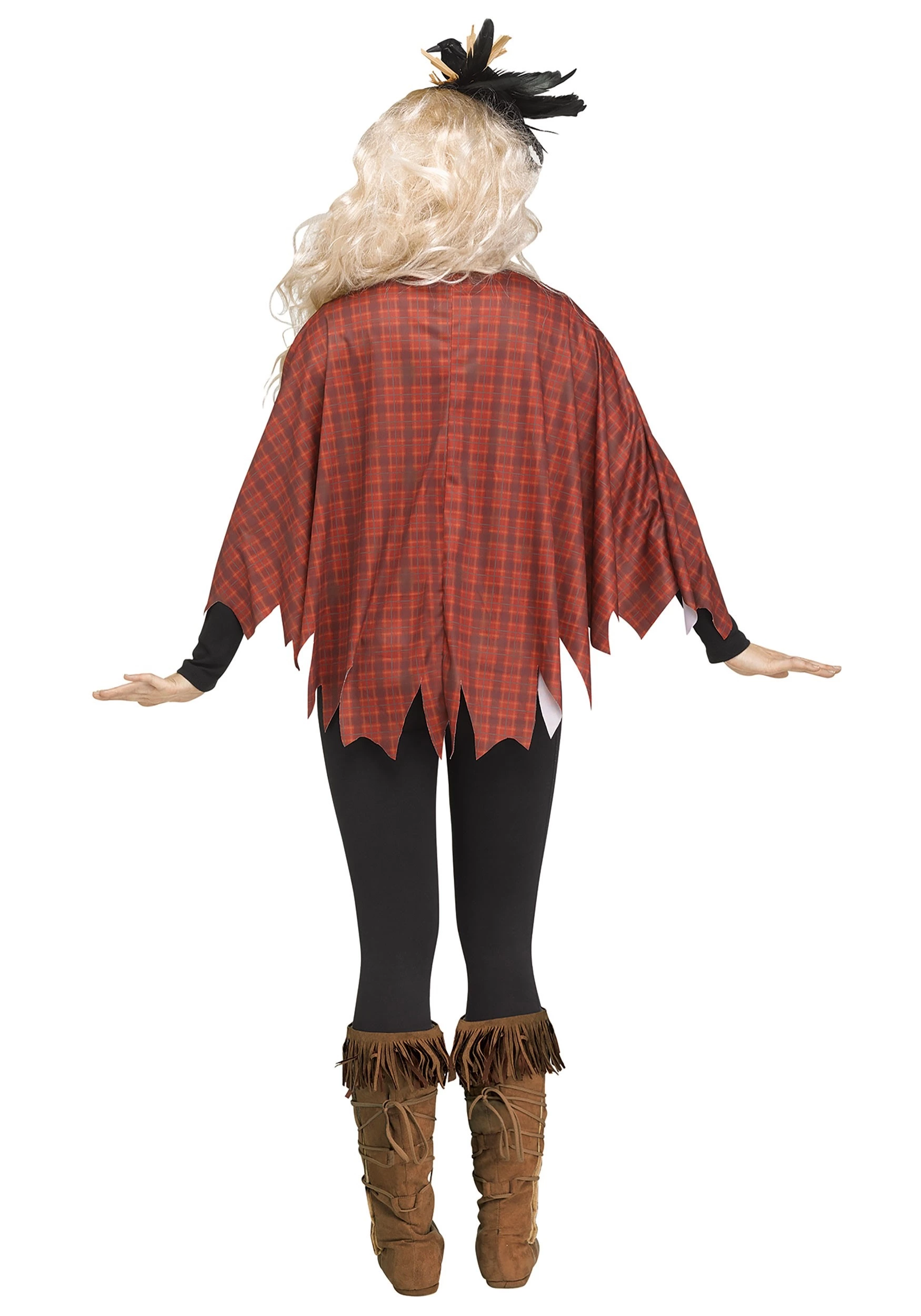 Fun World Women's Scarecrow Poncho 2 Fun World Women's Scarecrow Poncho - Image 2