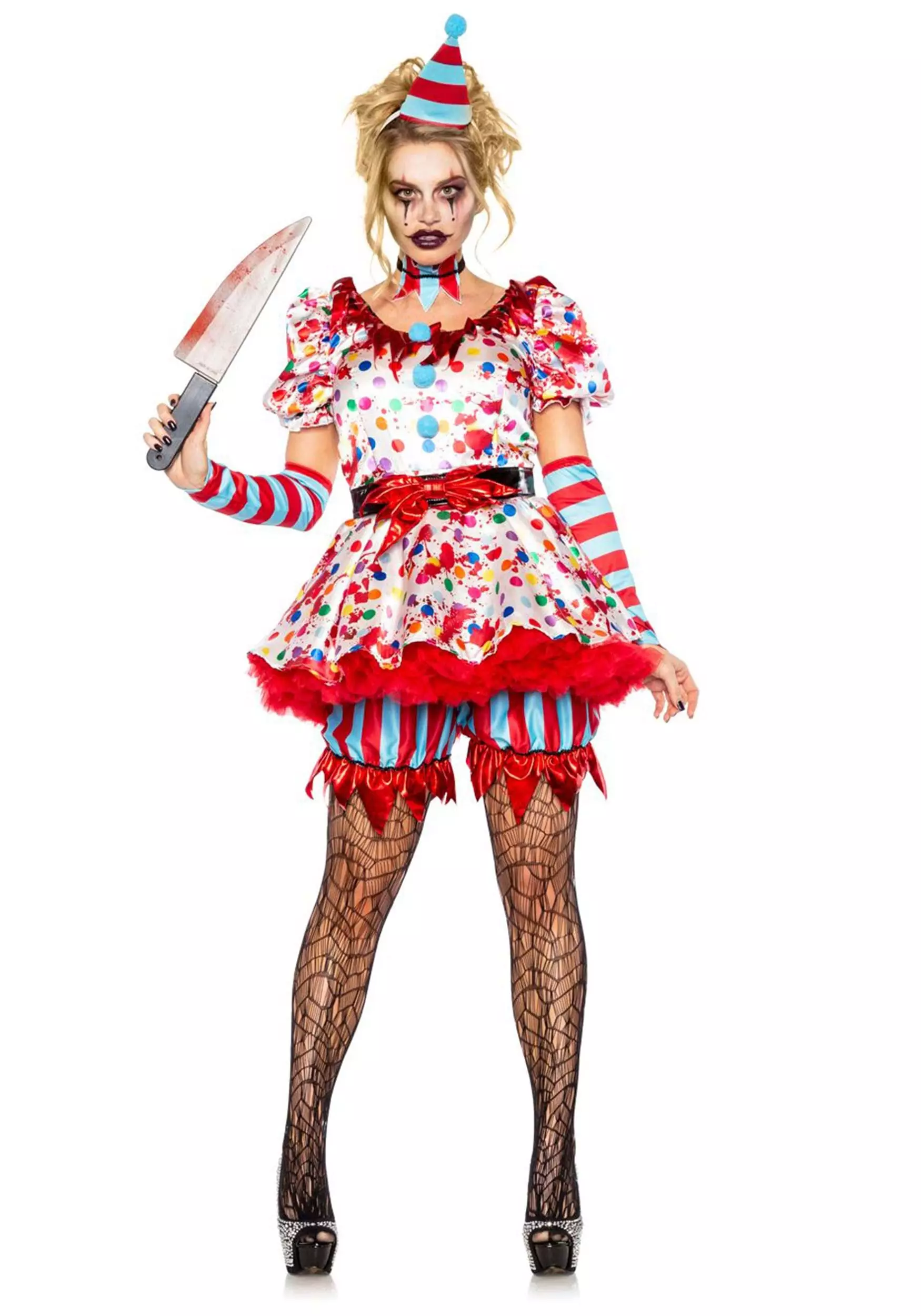Seeing Red Scary Clown Costume For Women 1 Seeing Red Scary Clown Costume For Women