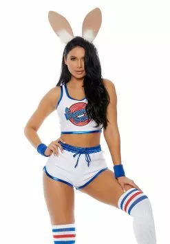 Forplay Sexy Bunny Squad Costume For Women -Scary Costumes store womens sexy bunny squad costume alt 1