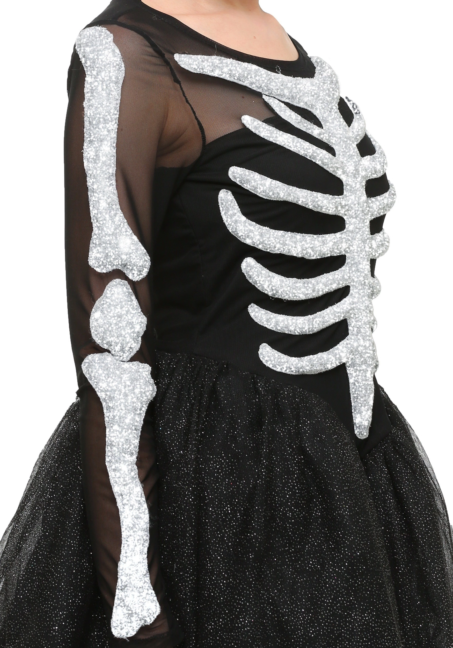 Meisheng Women's Skeleton Beauty Plus Size Costume 2 Meisheng Women's Skeleton Beauty Plus Size Costume - Image 2