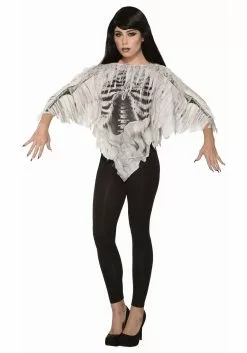 Forum Novelties, Inc Tattered Skeleton Poncho Women's Costume