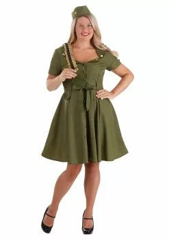 Fun Costumes Women's Vintage Combat Cutie Costume -Scary Costumes store womens vintage combat cutie alt 1