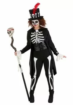 Fun Costumes Voodoo Skeleton Women's Costume 15 Fun Costumes Voodoo Skeleton Women's Costume -Scary Costumes store womens voodoo skeleton costume alt 4