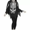 Fun World Women's White Bones Poncho Costume
