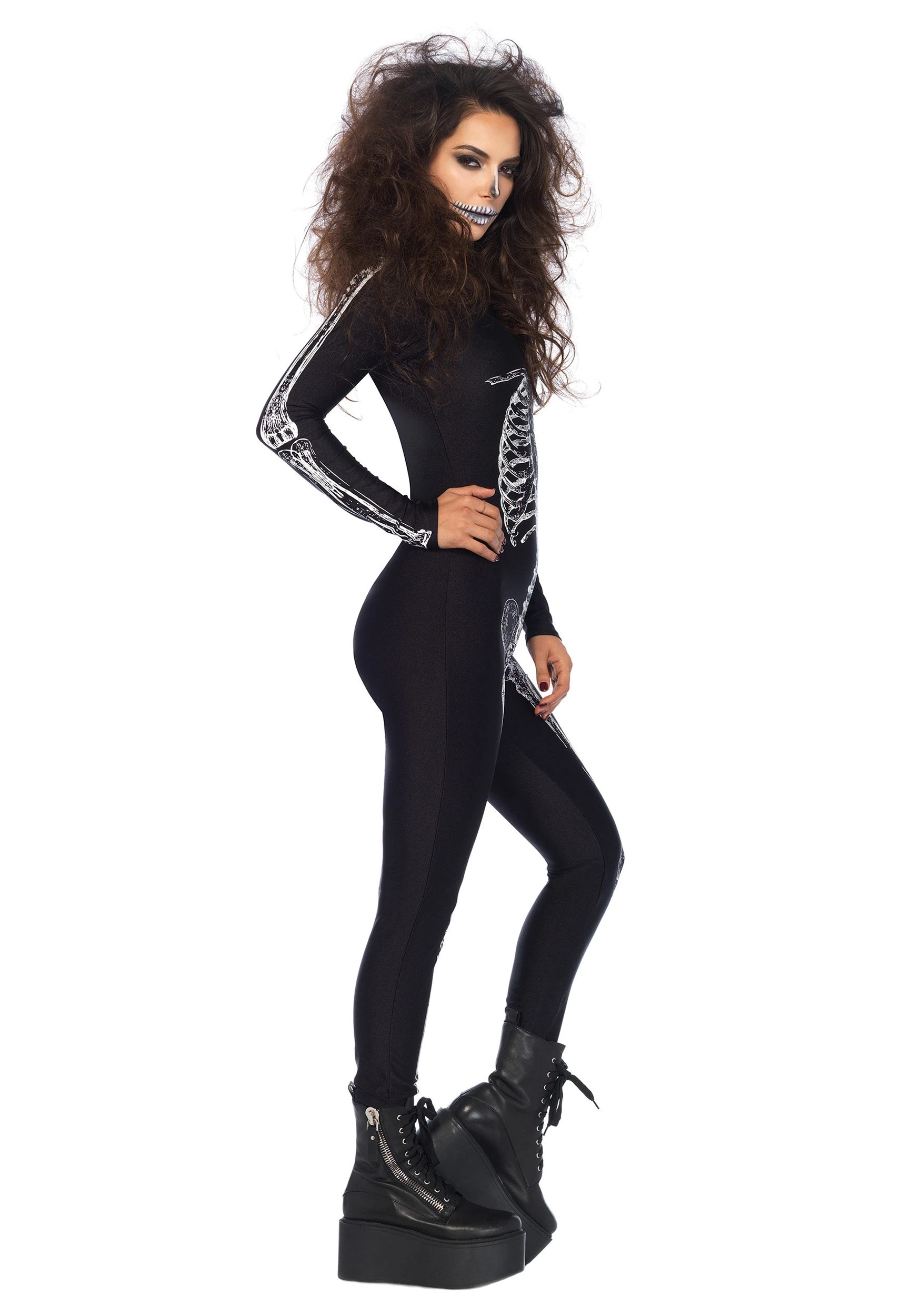 LEG AVENUE X-Ray Skeleton Catsuit Costume For Women 2 LEG AVENUE X-Ray Skeleton Catsuit Costume For Women - Image 2