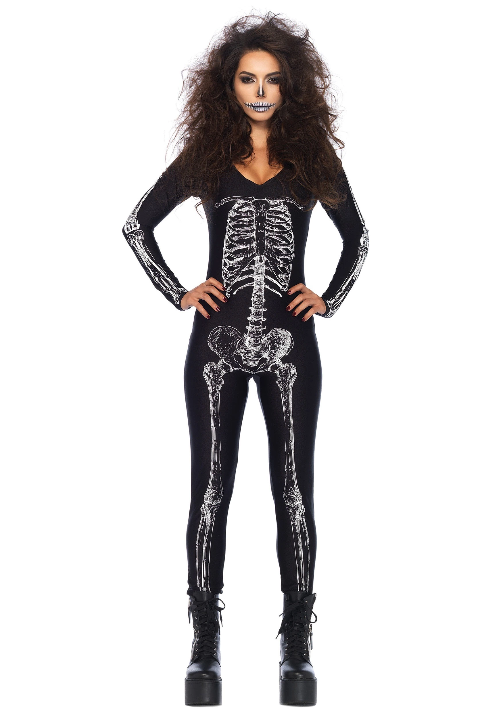LEG AVENUE X-Ray Skeleton Catsuit Costume For Women 1 LEG AVENUE X-Ray Skeleton Catsuit Costume For Women