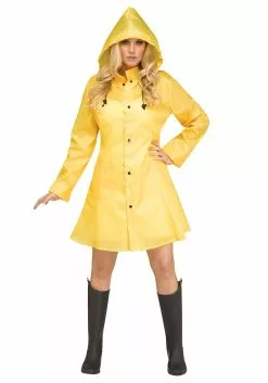 Fun World Yellow Raincoat Costume For Women