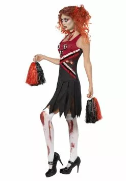 Smiffys Women's Zombie Cheerleader Costume Dress 6 Smiffys Women's Zombie Cheerleader Costume Dress -Scary Costumes store zombie cheerleader costume alt2